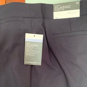 Navy Liz Claiborne career straight leg pants NWT